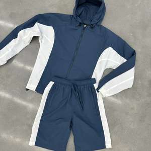 Traje de jogging personalizado de alta calidad, conjuntos de rompevientos, chándal cortavientos de nailon de gran tamaño para hombre - Product Image 3