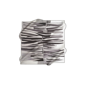 Striped Silk Square Scarf in Black and White Custom Design - Product Image 1