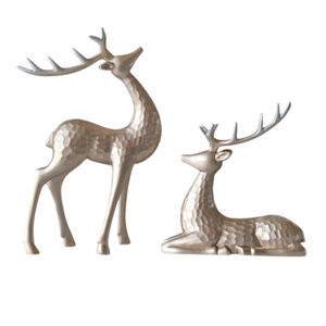 Vente chaude Moderne Décoratif Cerf Sculptures Métal Cerf Statues Sculpture Maison Hôtel Côté Table Décoration Accessoires - Product Image 2