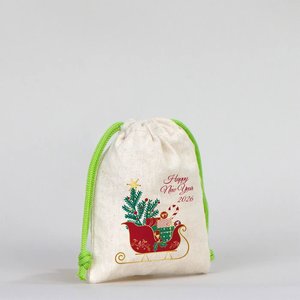 New Year Green Cotton <b>Drawstring</b> Bag 4 5 (10 13 Cm) Personalized Gift <b>Pouch</b> for Bracelets Watches Crafts Packaging - Product Image 5
