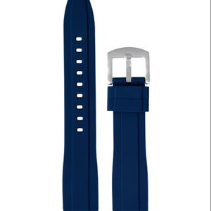 Bracelet de montre sport JD410 réglable en silicone léger bleu, résistant à l'eau, 20-22 mm, souple, respirant, en acier inoxydable - Product Image 1