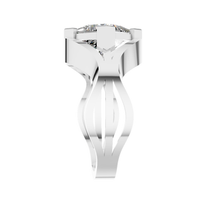 Anillo de Compromiso Solitario con Moissanita de 2 Quilates, Corte Princesa, Color E-F, Claridad VVS-VS, Engaste de Puntas, Oro Sólido de 14k, para Mujer, Boda, Fiesta - Product Image 2