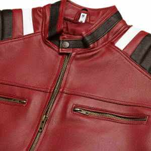 Chaquetas de Motociclista de Cuero PU para Invierno al por Mayor, Chaquetas de Cuero Genuino de la Mejor Calidad, Talla Grande, Cuello Alto, Resistentes al Viento para Hombre - Product Image 5