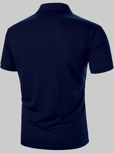 Solid Men's for <b>Shirt</b> Wholesale Blue <b>White</b> Designer Printed Collared Custom for <b>Shirt</b> Style <b>Golf</b> Tops 100% Cotton - Product Image 3