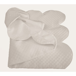Tissu en coton blanc à carreaux losanges festonnés - Product Image 2