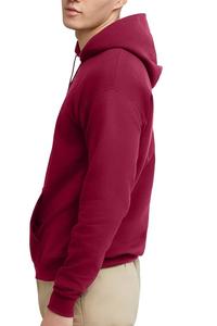 Sudadera con capucha lisa de color granate con logotipo personalizado para hombre con Capucha con cordón, jersey de lana gruesa, sudadera cálida de invierno de talla grande transpirable - Product Image 3