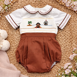 Mameluco para Bebé Niño con Bordado de Pirata, Traje Clásico de Boutique para Bebés y Niños Pequeños - Product Image 3