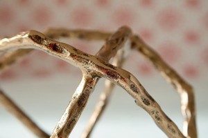 Laddington Antique Laiton Géométrique Sculpture Moderne Métal Accent Décor Ornement de Table moderne poli sculpture - Product Image 4