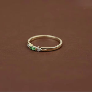 แหวนเพชรมอยส์ซอไนท์สุดหรูสำหรับผู้หญิง0.12กะรัตตัดเป็นทรงกลมและมีความคมชัด VS1 IGI SGL ได้รับการรับรองจากทองคำโรสโกลด์ซิลเวอร์ - Product Image 1