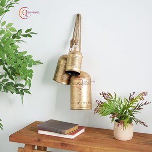 Decoración del hogar Adornos de campana redonda de Navidad Adornos navideños para decoración Jingle Vintage Campanas de vaca brillantes de vidrio pequeño - Product Image 3