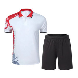 Nouveau design de maillot à manches courtes avec logo sur le devant, uniformes, best-seller, ensemble de tenue de tennis pour hommes - Product Image 1