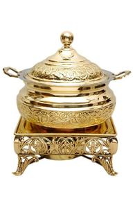 Laiton Antique fantaisie chauffe-plats nouveau dernier restaurant personnalisé et mariage décoratif indien classique Design Unique chauffe-plats - Product Image 3