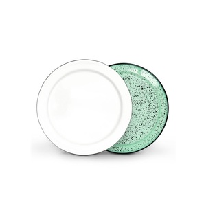 DESIGN DÉCORATIF EN ÉMAIL MODERNE ASSIETTES DE SERVICE À RIZ PLATS POUR LA CUISINE À DOMICILE ET LES HÔTELS - Product Image 1