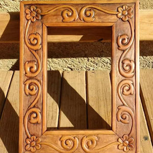 CADRE DE PHOTO EN BOIS PERSONNALISÉ CADRE DE PHOTO MARRON Cadres de photo rustiques en bois massif Affichage pour décoration murale - Product Image 1