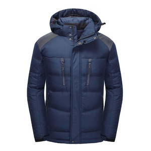 Veste bouffante à fermeture éclair pour hommes avec col montant et logo avant Vêtements d'extérieur d'hiver imperméables et respirants - Product Image 5