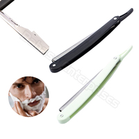 Bahasa Pro professionnel manuel hommes rasage outils de barbier rasoir à cheveux pliant couteau de rasage en acier inoxydable porte-rasoir droit