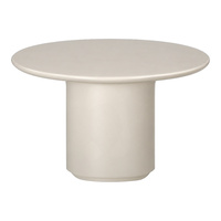 Table à manger en microciment sur piétement rond pour maison et restaurant contemporains