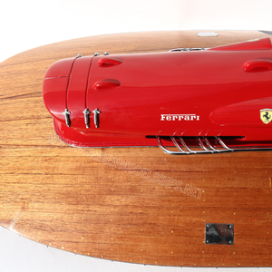 Modelo de barco de velocidad FERRARIIS hidroplano, acabado de madera NATURAL, modelo de barco de madera, artesanía - Product Image 2