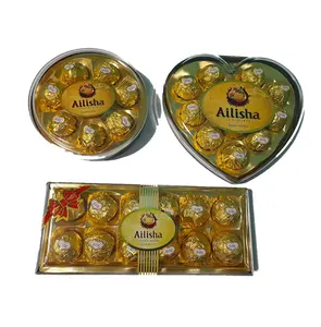 Роскошный Ferrero Rocher T8 сердце-Ailisha шоколадный вафли шар сердце/Роза/коробка (идеальный подарок)
