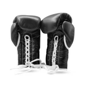 2024 Gants de boxe professionnels de conception personnalisée Gants à lacets en cuir PU de haute qualité - Product Image 3