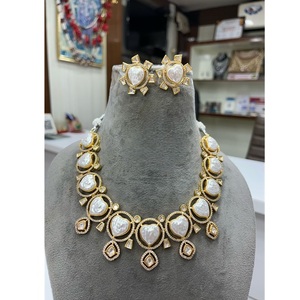 ชุดสร้อยคอหินไข่มุกรูปหัวใจสุดหรูสร้อยคอจี้รูปหัวใจคลาสสิกสำหรับผู้หญิงเด็กผู้หญิงสำหรับงานแต่งงานงานหมั้น - Product Image 1