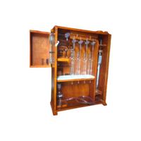 BALAJI INDIA(BI) Orsat Apparatus 4 Pipette Borosilicate Glass Lab Equipment 100ml Burette Wooden Frame Flue Gas Analysis IS