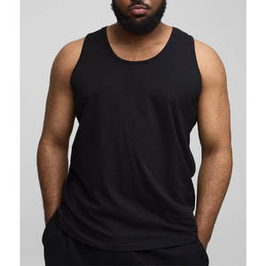 Débardeurs pour hommes grande taille en coton 100% avec logo personnalisé en gros, design tricoté respirant, prix bas à vendre - Product Image 1