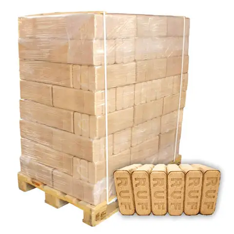 Hochwertiger Wärme brennstoff Pini Kay/RUF Holzbriketts 10kg Verpackung DIN-zertifizierter und zugelassener Holz pellet ofen kamin