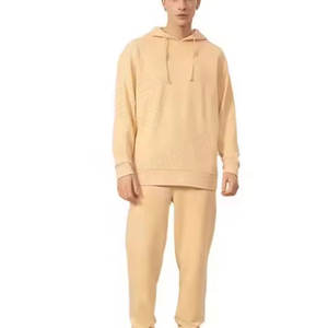 Sudaderas con capucha para hombre 100 _ Conjunto de chándal de algodón Rhinestone Full 500gsm Peso pesado de gran tamaño para hombres - Product Image 1