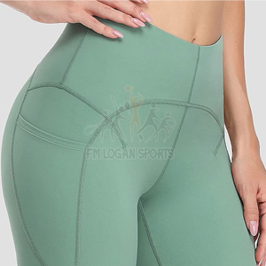 Mallas de gimnasio personalizadas para mujer, Leggings de Yoga de cintura alta, nueva tela - Product Image 5