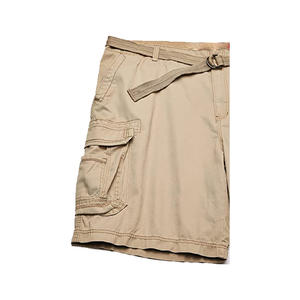 Short Cargo d'été décontracté pour hommes, grandes poches, coupe ajustée, taille douce, mode streetwear, décoration lavée en gros - Product Image 6