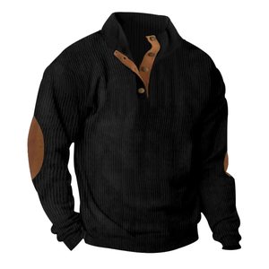 Veste d'extérieur pour homme Chemise pull décontractée à manches longues Sweat-shirt d'extérieur - Product Image 3