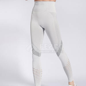Cintura alta Deportes Jogging Gimnasio Yoga Leggings Compresión suave Cintura elástica Scrunch Butt Legging Patrón sólido Jogging Pantalones - Product Image 5