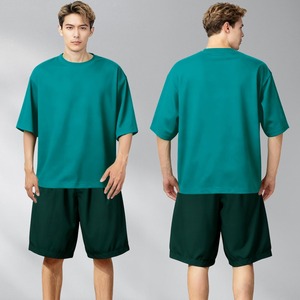 T-shirt décontracté pour homme, coupe oversize, épaules tombantes, style streetwear, 100% coton, haute qualité, séchage rapide, respirant, anti-boulochage - Product Image 2