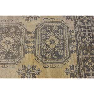 Classic Brown Beige Wool <b>Rug</b> 3.9 X 3.9 ft Turkish Style Patchwork Rectangle Latex Backed for Living Room Bedside Teen's <b>Space</b> - Product Image 5