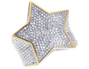 Bague rappeur en forme d'étoile de championnat Hip Hop VVS Moissanite et diamant entièrement glacée en argent S925 personnalisée pour hommes - Product Image 2