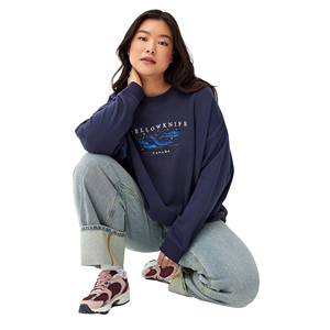 Sweat-shirt à col rond à manches longues pour femmes de qualité supérieure 100% coton polaire d'hiver avant Logo personnalisé écologique respirant - Product Image 2