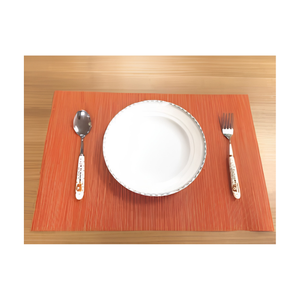 Set de table texturé orange rouille, en coton robuste pour commandes en gros, options de poids personnalisées et production OEM - Product Image 1
