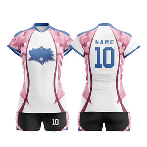 Ensembles d'uniformes de volley-ball unisexes personnalisés pour hommes et femmes Concevez votre propre logo Uniforme de volley-ball avec manches courtes - Product Image 5