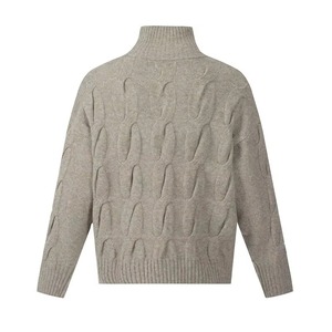 เสื้อสเวตเตอร์ถักแบบสวมหัวสำหรับฤดูหนาวกันรอยยับออกแบบโลโก้ได้ตามต้องการ - Product Image 3