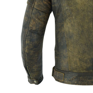 Vestes de moto en cuir pour hommes, style streetwear, hiver, col montant, design personnalisable, qualité supérieure, coupe-vent, vente chaude - Product Image 4