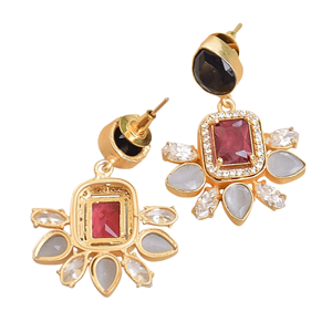 Pendientes de Latón Natural con Circonita Premium, Cristal Curativo Genuino, Textura Mate de Latón, Sin Níquel, Duraderos, Perfectos para Venta al por Mayor - Product Image 5