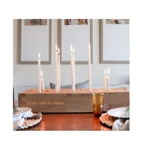 Artículos de decoración del hogar para el hogar y el restaurante, portavelas de madera de alta calidad, decoraciones de mesa para fiesta de Navidad - Product Image 4