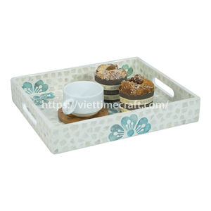 ถาดเสิร์ฟผลิตภัณฑ์ชั้นนำถาดใส่ของตกแต่งโต๊ะเครื่องใช้ในครัวสีฟ้าจากเวียดนาม - Product Image 1