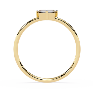 ชุดแหวนเพชรทอง18K สำหรับผู้หญิงชุดแหวนแต่งงานประดับเพชรแบบบาแกตต์สีทอง - Product Image 4