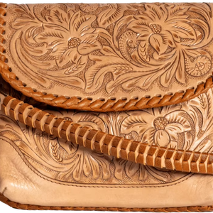 Bolsa de sillín Vintage de cuero con herramientas personalizadas para mujer, estilo bohemio, mango único, estampado Floral, diseño occidental único para otoño - Product Image 3