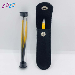 Pince à épiler noire en acier inoxydable avec logo personnalisé, pince à épiler biseautée, vente chaude, fabricant OEM ODM, fournisseur d'outils de beauté - Product Image 1
