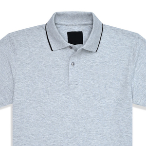 Piqué gris liso de algodón 100% personalizable para Polo Jersey Tela de patrón sólido de gama alta ecológica de gama alta para Polo - Product Image 2