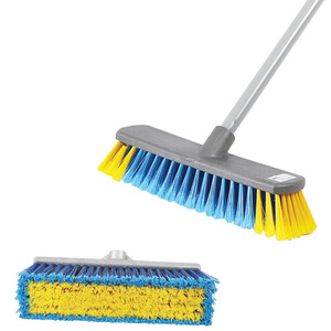 Balai à pousser multifonction à long manche de 12 pouces avec tête de balai en PP et poils souples/durs pour un usage quotidien - Product Image 2