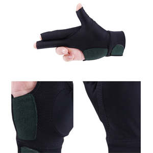 Guantes de billar elásticos izquierdos de tres dedos profesionales Premium con protección de manos estirable para entrenamiento de tiradores - Product Image 5